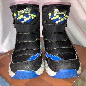 Skechers Mega-Craft Kids Boots - Black and Blue